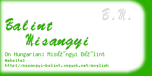 balint misangyi business card